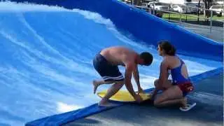 Moses Lake Surf'n Slide Water Park,Jessica and Aleks,07.07.2012 /artificial surfing simulator/