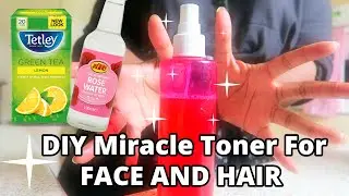 DIY Green Tea Face Toner [Rose Water, Aloe Vera & Glycerine] FOR FACE & HAIR! GLOW & GROW✨