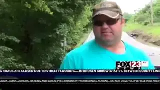 Storm damaged roads in Broken Arrow