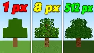 minecraft in 1px vs 8px vs 16px vs 512px
