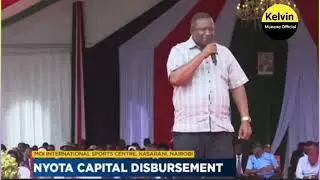 Salim Mvurya address during the NYOTA capital disbursement at Kasarani stadium 