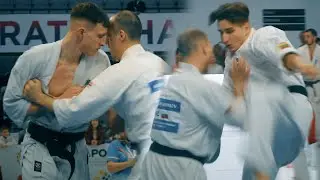 Lithuanian kyokushin karate, kumite Laurynas, Dovydas 2022 Tarnów, Poland