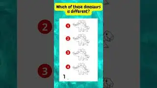 Which of these dinosaurs is different  #quiz #braingames #testyourwits