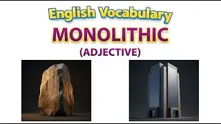 1672) Monolithic –  Word Meaning, word use,  Synonyms & Antonyms  |  English vocab builder