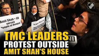 TMC MP&rsquo;s protest outside Amit Shah&rsquo;s residence against ED raid on I-Pac office in Kolkata