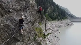 Klettersteig Aletsch beim Stausee Gibidum