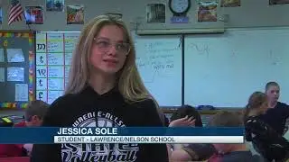 Lawrence/Nelson students conducting snow experiment