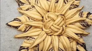 Poppyseed pumpkin brioche star is tasty, soft snd nice #buns #baking #булочки #brioche #breadrecipe 