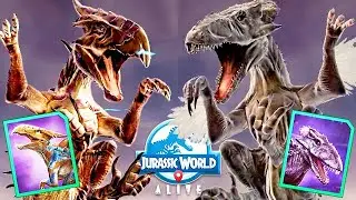 ATROCODISTIS + PYRORIXIS TAG TEAM SHORES (JURASSIC WORLD ALIVE)