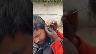 Ear Cleaning in India &ndash; Surprisingly Relaxing Experience! | ASMR Street Barber