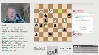 Maestro  Internazionale  MERIKARD gioca scacchi e commenta le partite. Unitevi