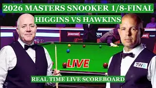 John Higgins vs Barry Hawkins Live Scores | Masters Snooker 2026 1/8-Finals