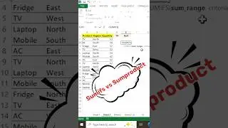 SUMIFS vs SUMPRODUCT in Excel: Which One Wins? (Real Examples) #excel