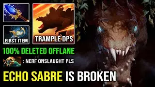 Echo Sabre Primal Beast Seem Broken - 100% Overpower Onslaught EZ Deleted Offlane Dota 2