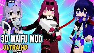 🌺waifu 3d mod in Minecraft bedrock edition 1.21+