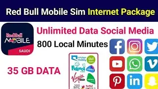 Red Bull Sim Internet Bundle | Redbull Mobile Sim Unlimited Data Package | Redbull monthly internet
