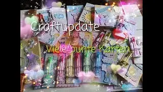 Kartenalarm ! CRAFTUPDATE, viele bunte Karten ! Kaffee, Seifenblasen, Boxen !