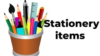 Stationery Items Name ✏️ | Learn Spelling with Pictures | ABCD with Aniii