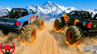 4X4 Monster Truck Race Hill Port Level off ||Ultimate Truck Stunts - Android GamePlay