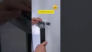 Hidden tracks let the door slide silently without taking space!   #install #home #tottme #tottmetal