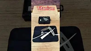 Outdoor Knife | Extremely Sharp |Titanium Handle #TacticalKnife #knifes #knifeskills