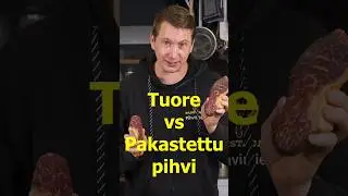 Mainos Atrian Lihakauppa! Huomaako @Resepti mit&auml;&auml;n eroa pakastetun ja tuoreen lihan v&auml;lill&auml;?