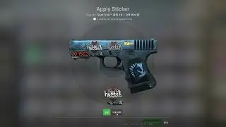 CS:GO Item StatTrak&trade; Glock-18 Off World에 Sticker huNter (Glitter) Antwerp 2022 붙이기