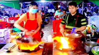 Amazing Wok Skill Master! Super Speed Cooking with Extreme Powerful Fire | Wok Skills in Cambodia