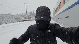 Snow fall in Canada 🇨🇦. #sonalfamily 