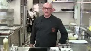Claudio Sadler prepares a dish at Sadler, Milan