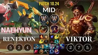 GRF Naehyun Renekton vs Viktor Mid - KR Patch 10.24