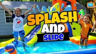 BACKYARD WATER SLIDE FUN - MY FIRST WATER SLIDE | Splash And Slide | Kids Toys