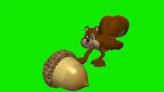 animated cartoon squirrel running cycle green screen video copyright free to use