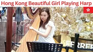 Hong Kong Most Beautiful Girl Playing Harp Music