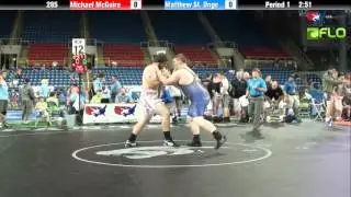 Junior 285 - Michael McGuire (Oregon) vs. Matthew St. Onge (New York)