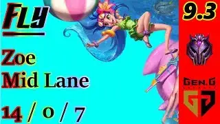 Fly as Zoe Mid Lane | S9 Patch 9.3 | KR Master | Full Gameplay