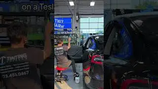 Tesla Transformation with 35% Window Tinting #windowtint #windowtinting #tesla