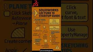SOLIDWORKS #LECTURE  13  BEGINNER:  #solidworks #eduction #3D #Drawing #academy @TutorialsEngineer
