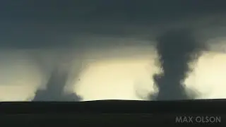 INCREDIBLE Twin Tornadoes - Seibert, CO May 28, 2018