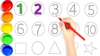 Counting with 2D Shapes Drawing | Circle, Square, Triangle se Ginti Sikhayein | Kids Learning Video