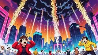 Neon Noodle Mayhem: The Day Ramen Fell from the Sky #anime #animelover #animeedit #animeworld