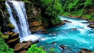 Gentle Forest Ambience with Green Stream Flow for Study Meditation Sleep Stress Relief and Calm Mind