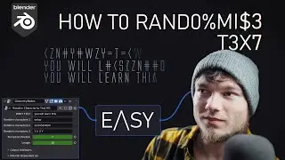 Random Characters to Text Transition | Geometry Nodes - Blender Tutorial