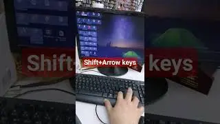 To select more than one item press shift+any arrow key #keyboard #computer #window