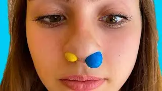 M&M'S STUCK IN NOSE!