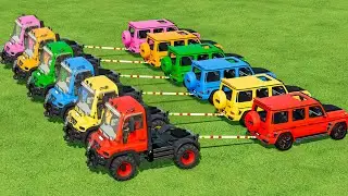 Transport With Colors | BRABUS Car Transport With Mercedes Truck In Fs22 | Farming Simulator 22 