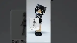 how to make doll plushie for free in roblox 🖤 #shortsfeed #roblox #free #tutorial #shorts#cute #easy