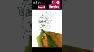How to turn word elf into a cartoon || #mdarts #drawing #viral #shorts #elf