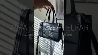 What fits in my Small Telfar Shopping Bag #telfar #blackpuffertelfar #telfarxmooseknuckles #wimb