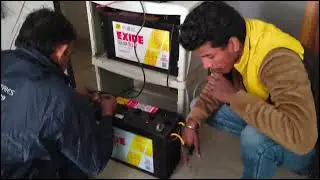 Exide Battery installation for office 